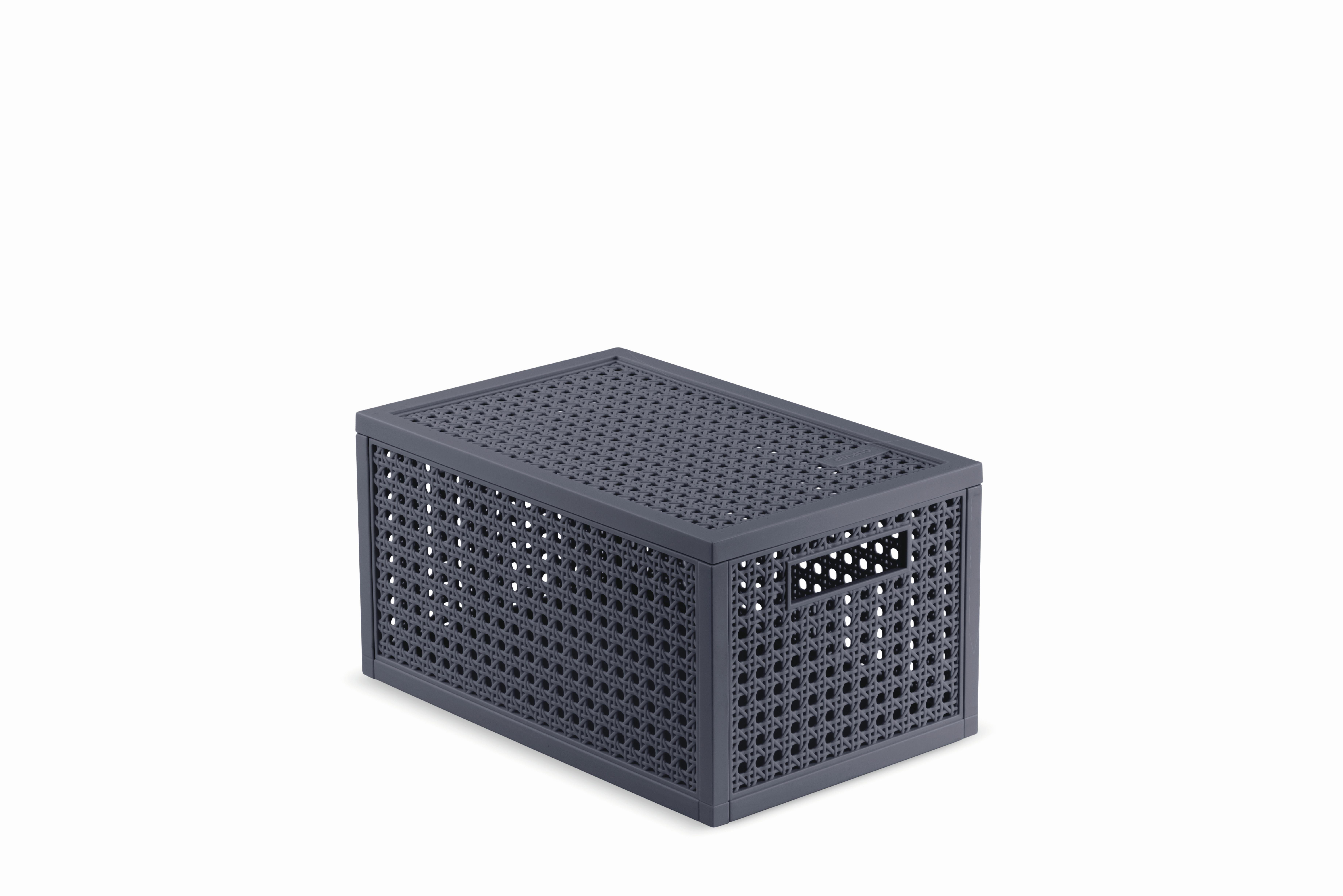 Úložný košík KAYA 7 L - sivomodrá, Basics, plast (18.8/15.4/30cm) - Curver