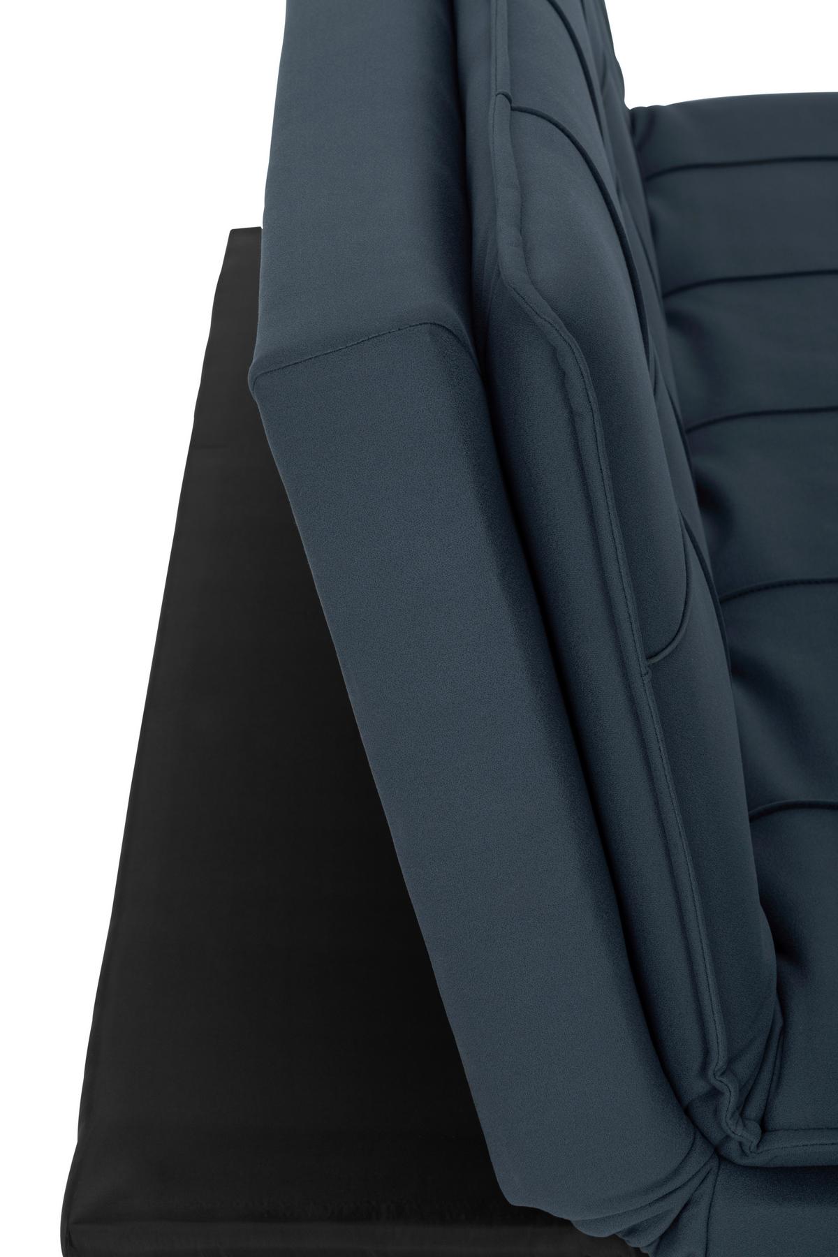 Schlafsofa Oslo - Blau/Schwarz, Basics, Textil (180/79/91cm) - P & B