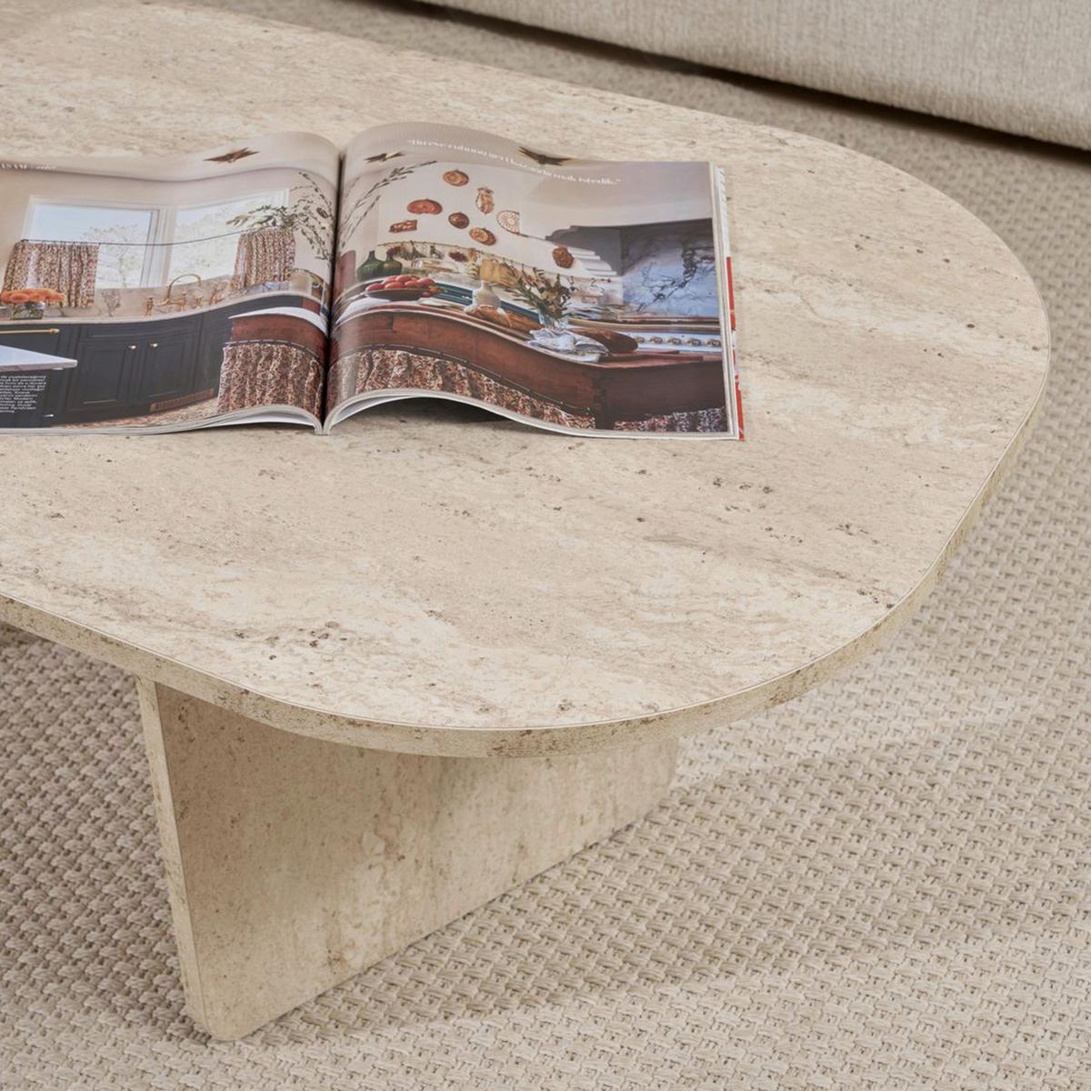COUCHTISCH Ovalis Creme L: 130cm - Creme, Design, Holzwerkstoff (130/65/40cm) - MID.YOU