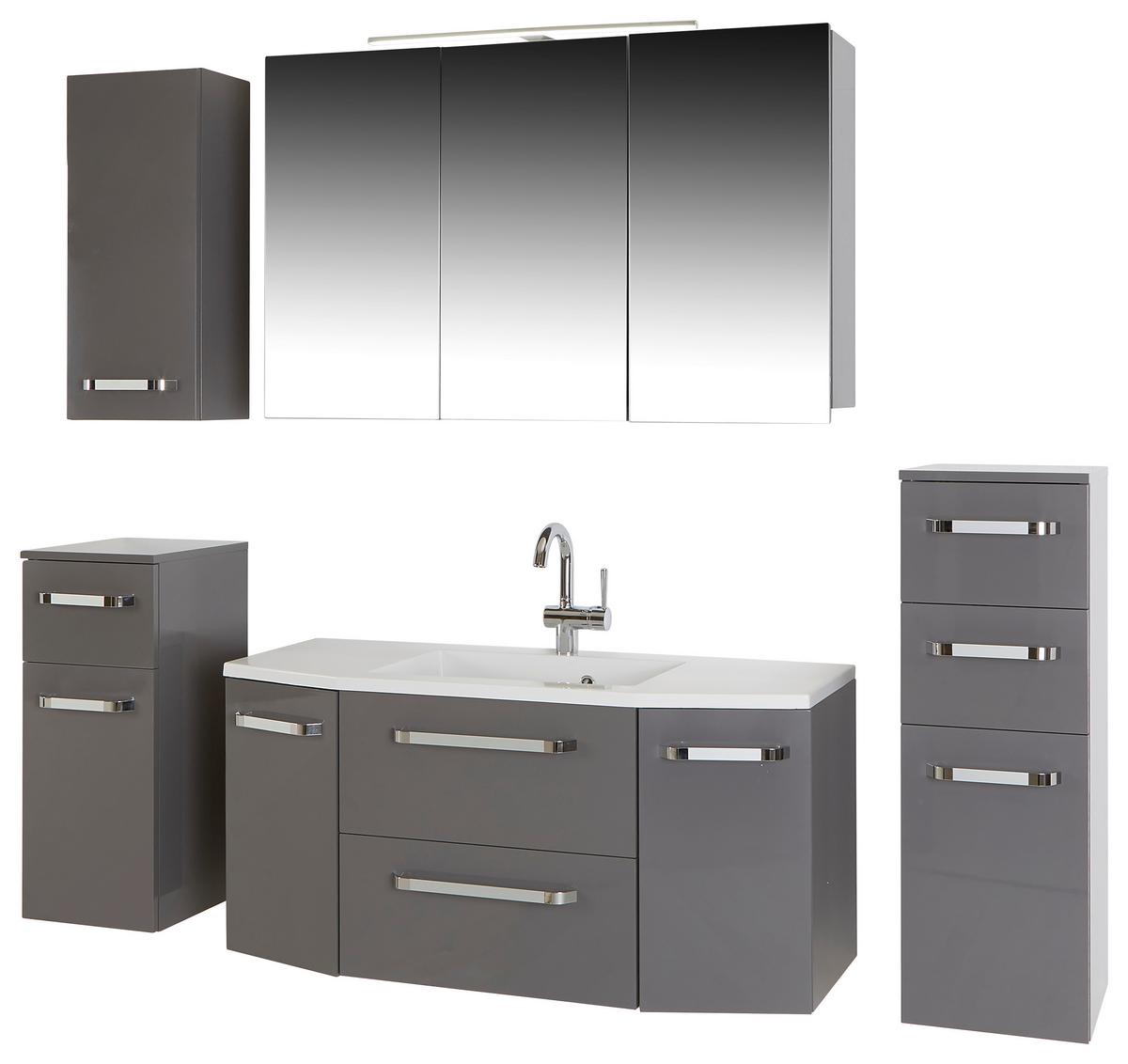 Unterschrank Mit Soft-Close Santo B: 30cm, Anthrazit - Anthrazit, KONVENTIONELL, Holzwerkstoff (30/91/33cm)