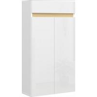 Schuhschrank Rainbow Eichefarben/Weiß HG B: 63 cm - Eichefarben/Weiß Hochglanz, Design, Holzwerkstoff (63/114/35cm) - MID.YOU