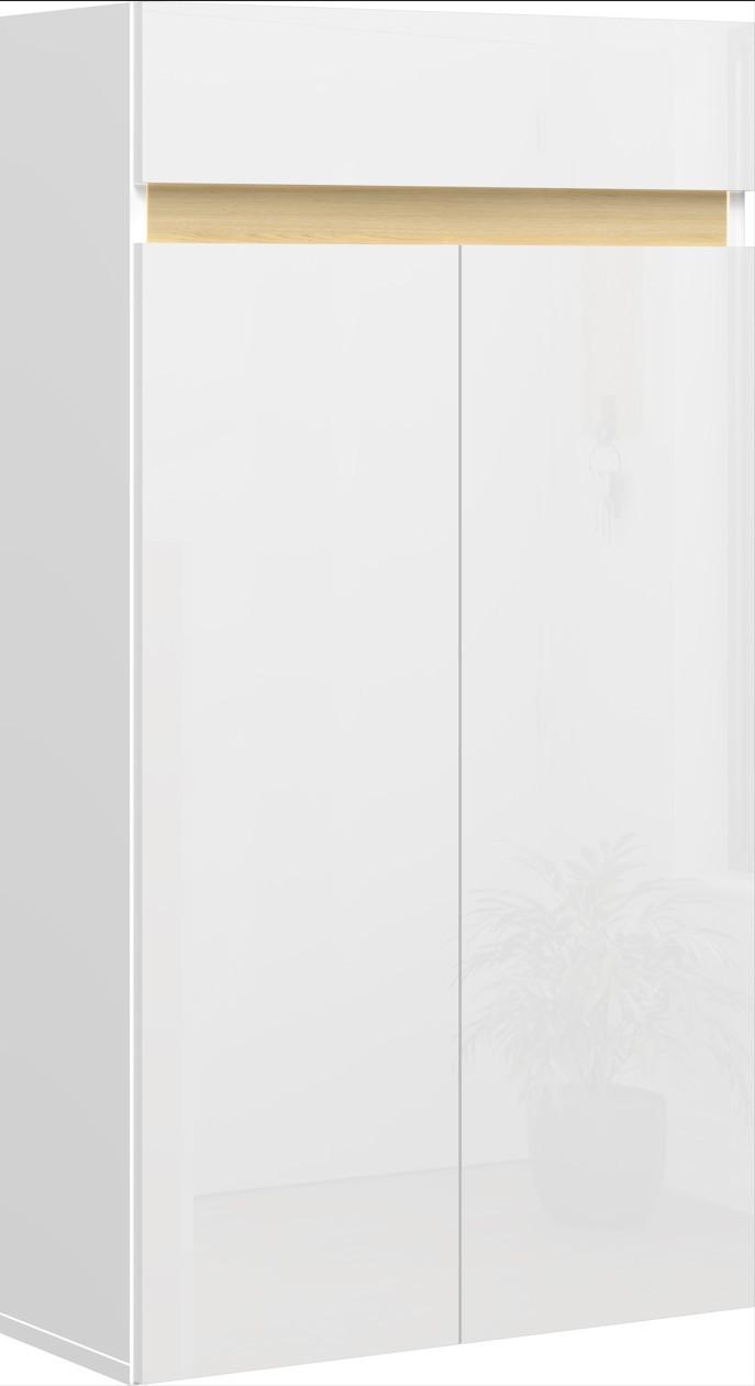 Schuhschrank Rainbow Eichefarben/Weiß HG B: 63 cm