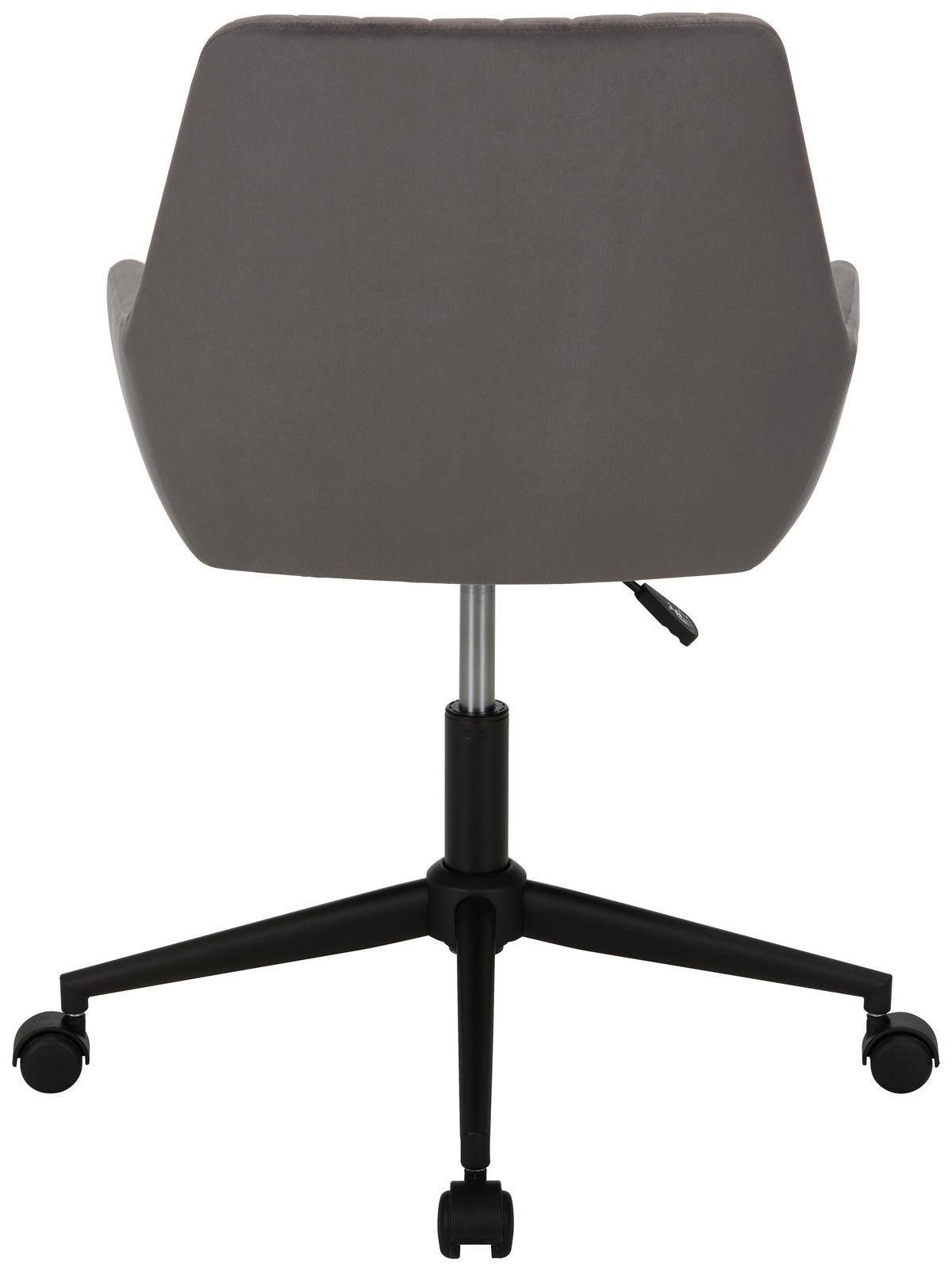 Kancelářska židle CHILLY - šedá/černá, Moderní, kov/textil (60/82,5-92/60cm) - Mömax