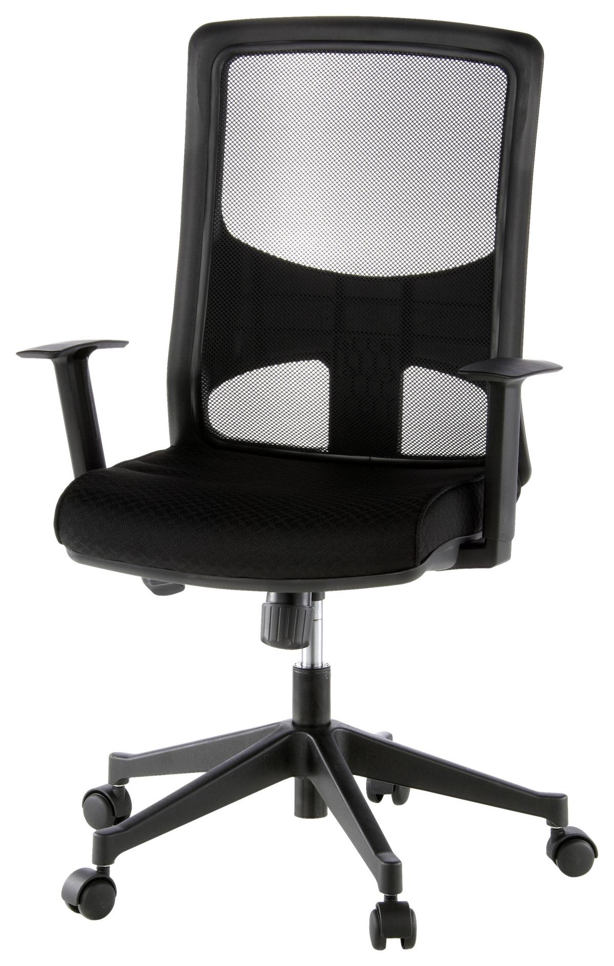 Drehstuhl Lavita Schwarz - Schwarz, MODERN, Kunststoff/Textil (57/113/44cm) - MID.YOU