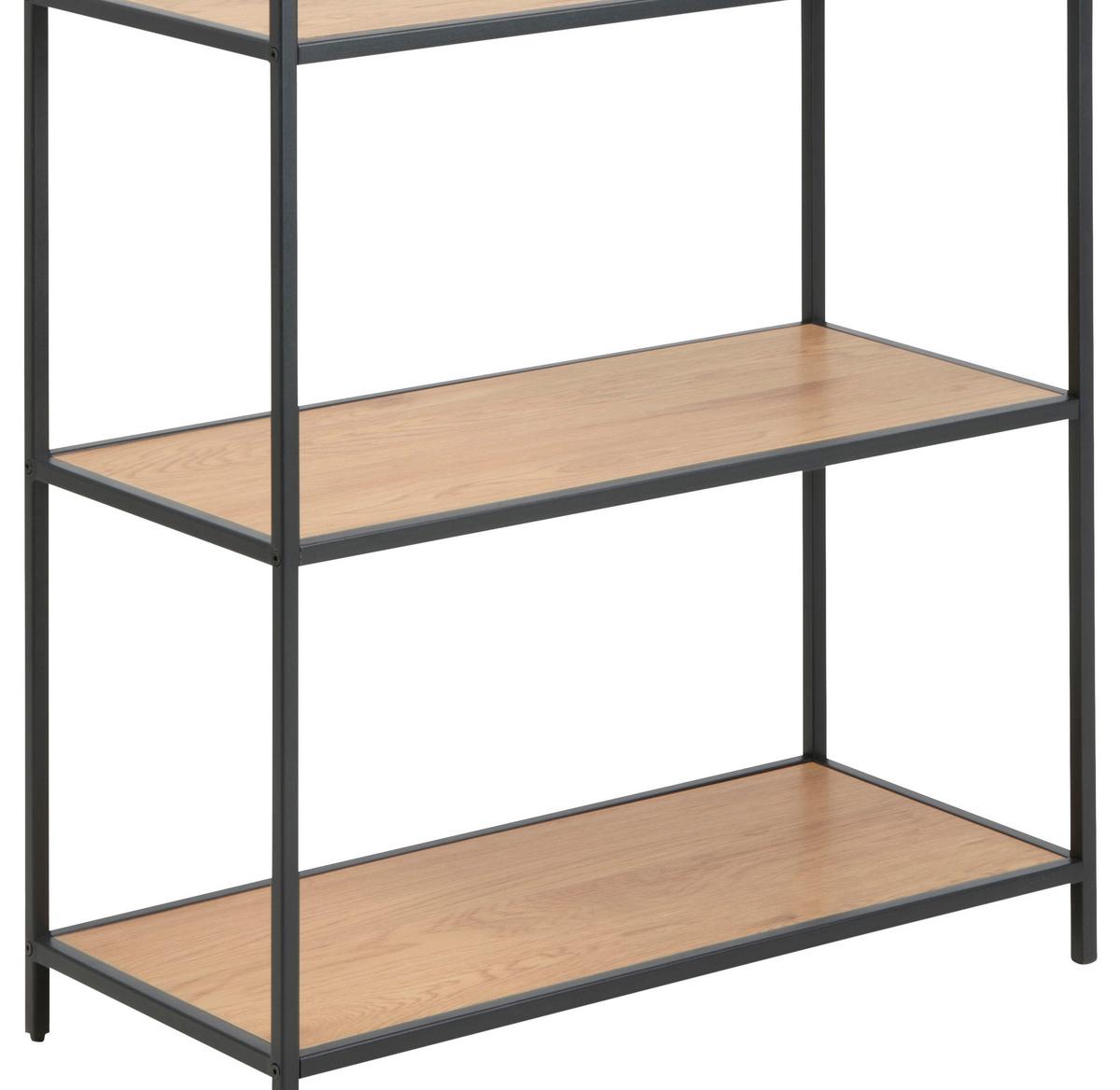 Polc Seaford 77/150cm - tölgyfa színű, Trend, faalapú anyag/fém (77/150/35cm) - MID.YOU