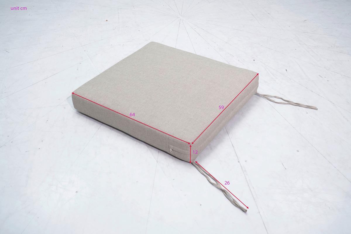 Loungesessel Palma - Hellbraun/Weiß, MODERN, Textil/Metall (65/67/80cm) - Beldano