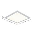 LED-Deckenleuchte Severin - Silberfarben/Weiß, MODERN, Kunststoff/Metall (30/30/5,5cm) - Luca Bessoni