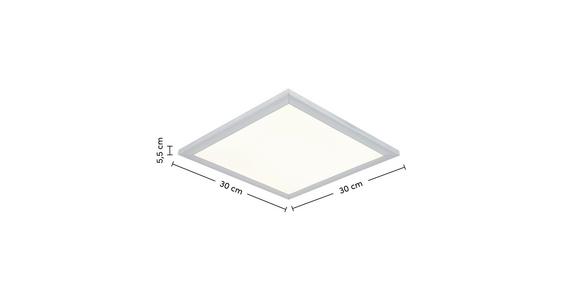 LED-Deckenleuchte Severin - Silberfarben/Weiß, MODERN, Kunststoff/Metall (30/30/5,5cm) - Luca Bessoni