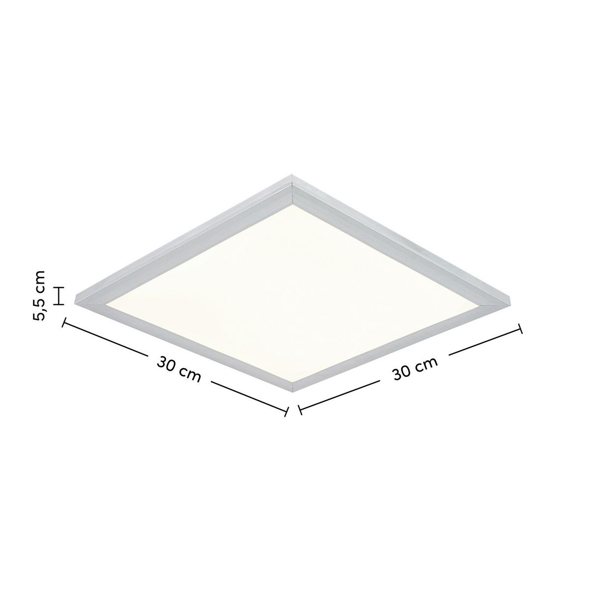 LED-Deckenleuchte Severin - Silberfarben/Weiß, MODERN, Kunststoff/Metall (30/30/5,5cm) - Luca Bessoni
