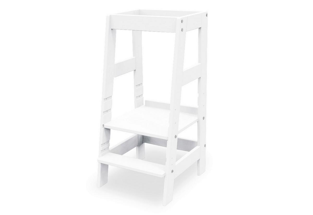 Lernturm Buche Vollmassiv BxHxT: 40x85x47 cm - Weiß, Basics, Holz (40/85/47cm) - Pinolino