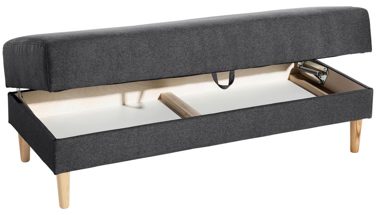 Ecksofa Mit Schlaffunktion Easy Relax Graphitfarben - Eschefarben/Graphitfarben, MODERN, Textil (223/152cm) - Max Winzer