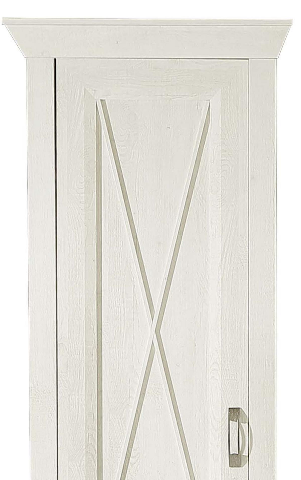 Drehtürenschrank B: 73,3 Cm Kashmir, Pinien Dekor - Weiß/Pinienfarben, Basics, Holzwerkstoff/Kunststoff (73,3/210,6/46,2cm) - Livetastic