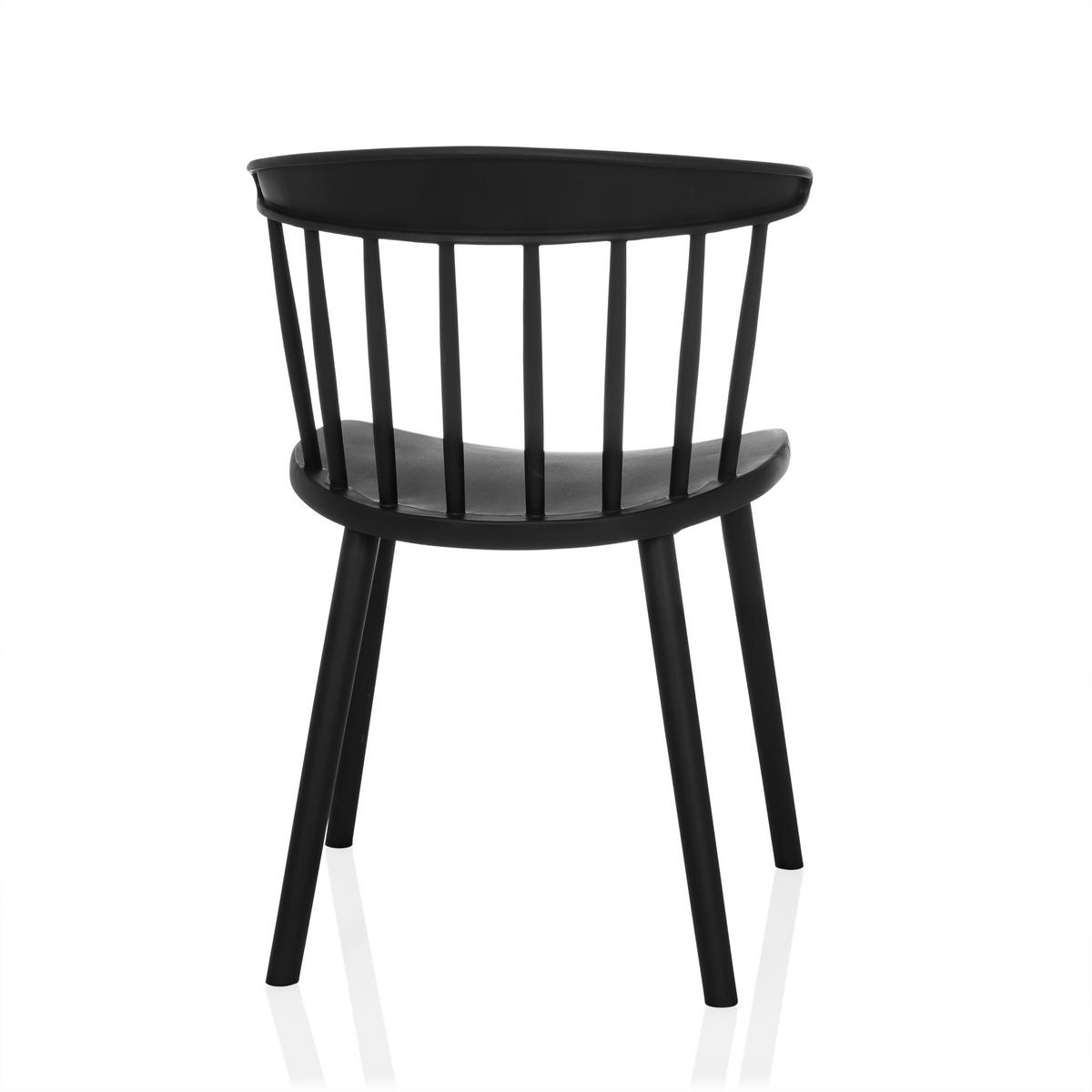 Besucherstuhl Artifo Schwarz B: 53 Cm - Schwarz, MODERN, Kunststoff (53/75/45cm) - MID.YOU