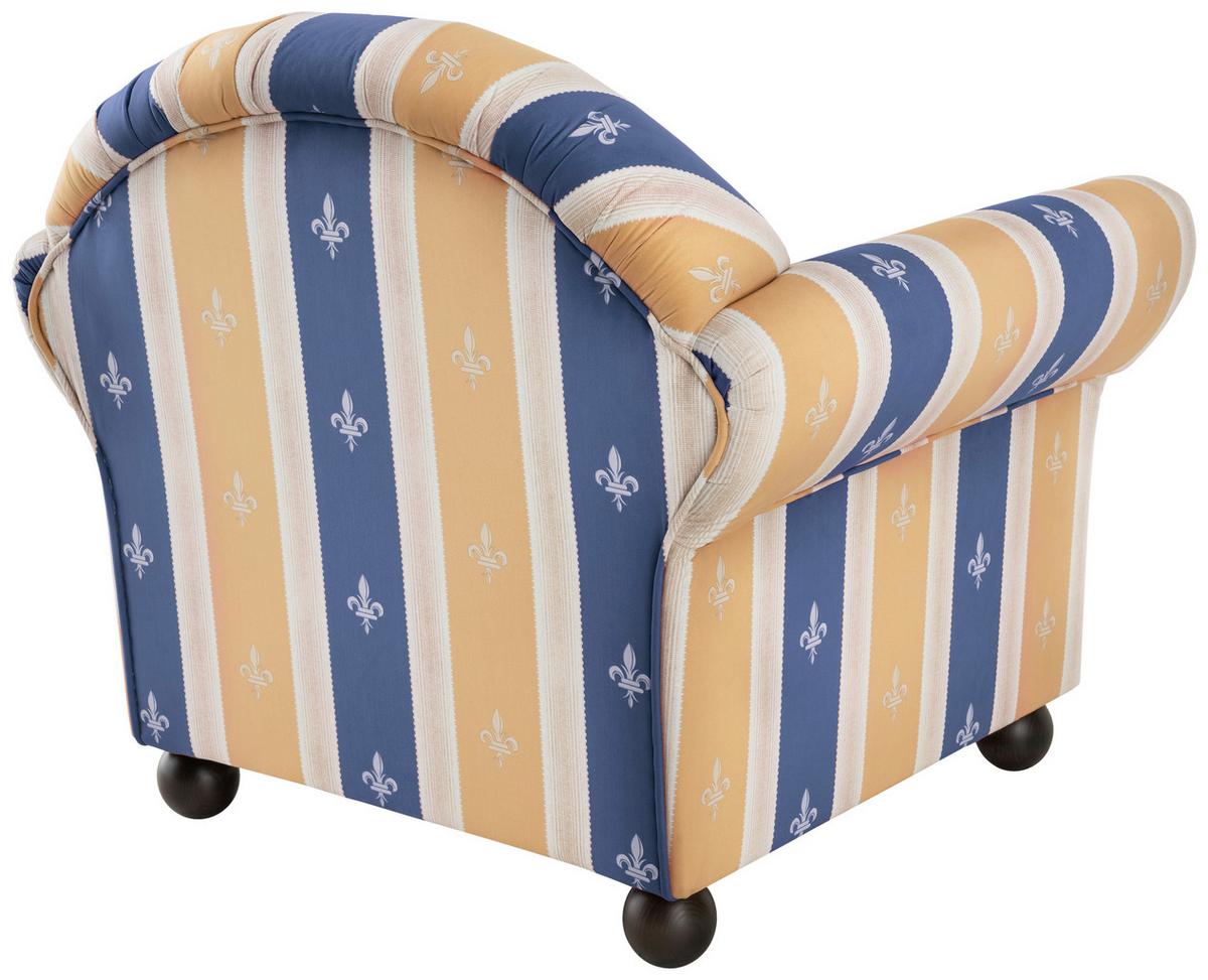 Sessel Torello Blau B: 90 Cm - Wengefarben/Blau, KONVENTIONELL, Textil (90/84/80cm) - Livetastic