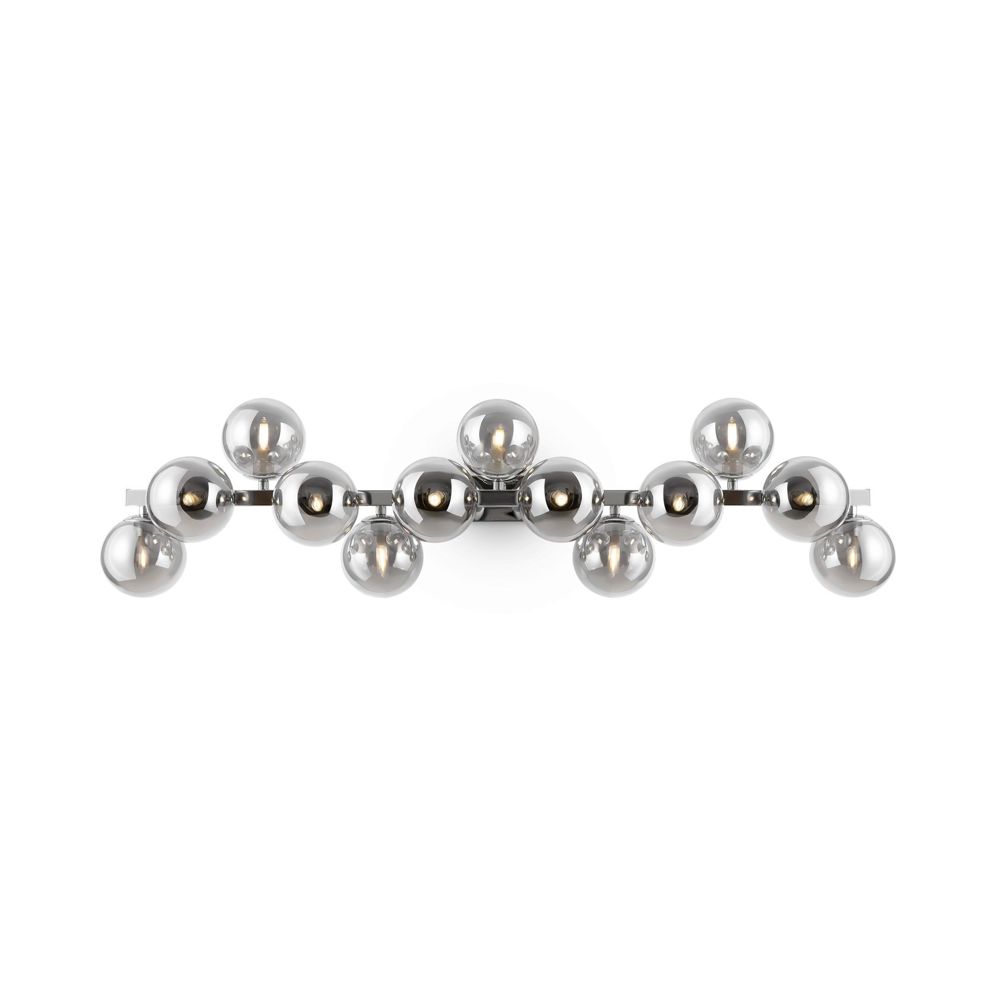 Wandleuchte Dallas - Chromfarben/Grau, Trend, Glas/Metall (24/95/23cm) - MAYTONI