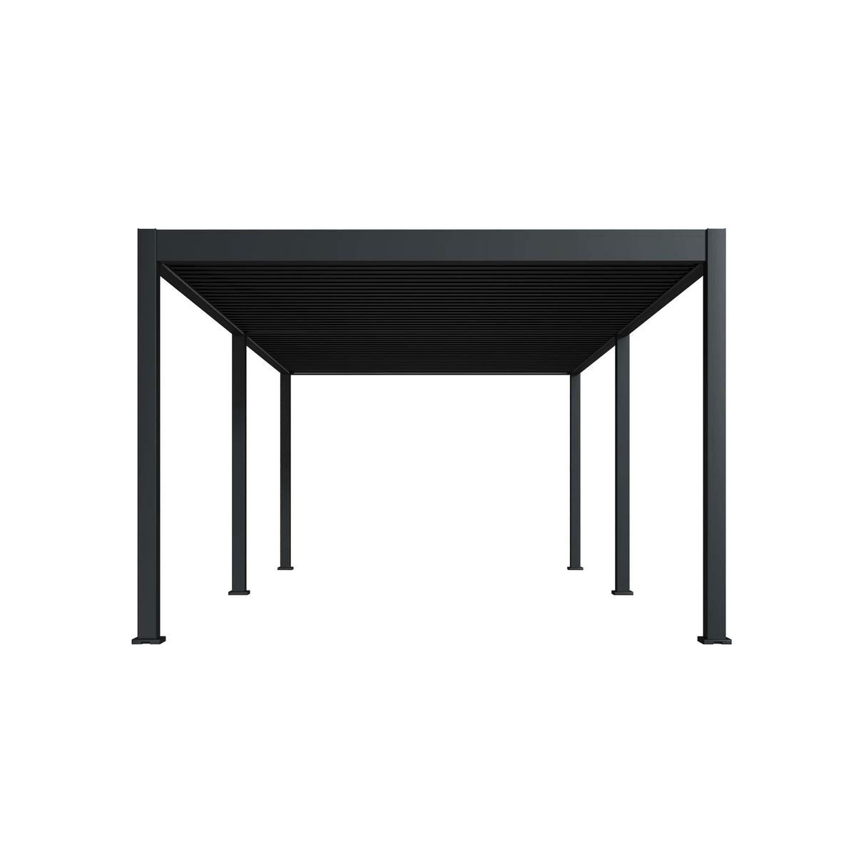 Pergola Deluxe 720x255x360cm Sturmfest, Elektrisch - Anthrazit, Basics, Metall (720/255/360cm) - Gardenson