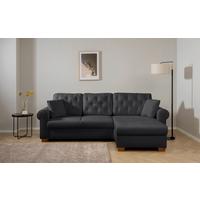 Ecksofa Arles Anthrazit 75 S: 266x161 Cm - Anthrazit/Buchefarben, Design, Textil (266/161cm) - MID.YOU