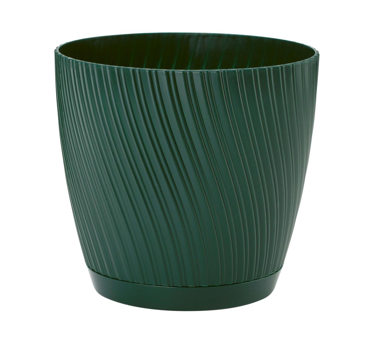 Obal na květináč MIRA COMPLETE ECO 13 - zelená, Konvenční, plast (12,8/11,8cm) - Mömax