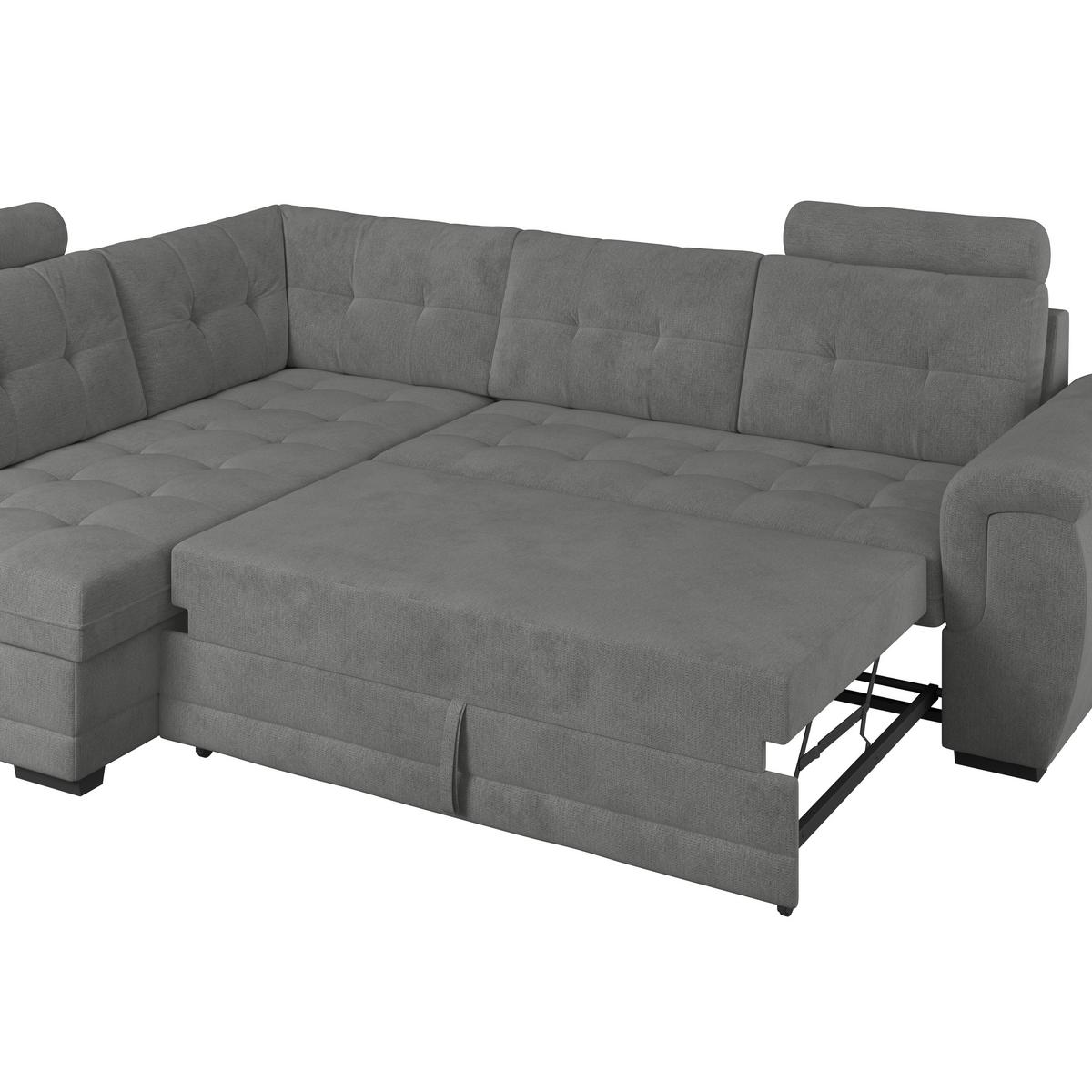 Ecksofa mit Schlaffunktion Falco new Braun 183x251 cm - Schwarz/Braun, KONVENTIONELL, Textil (183/251cm) - Ondega