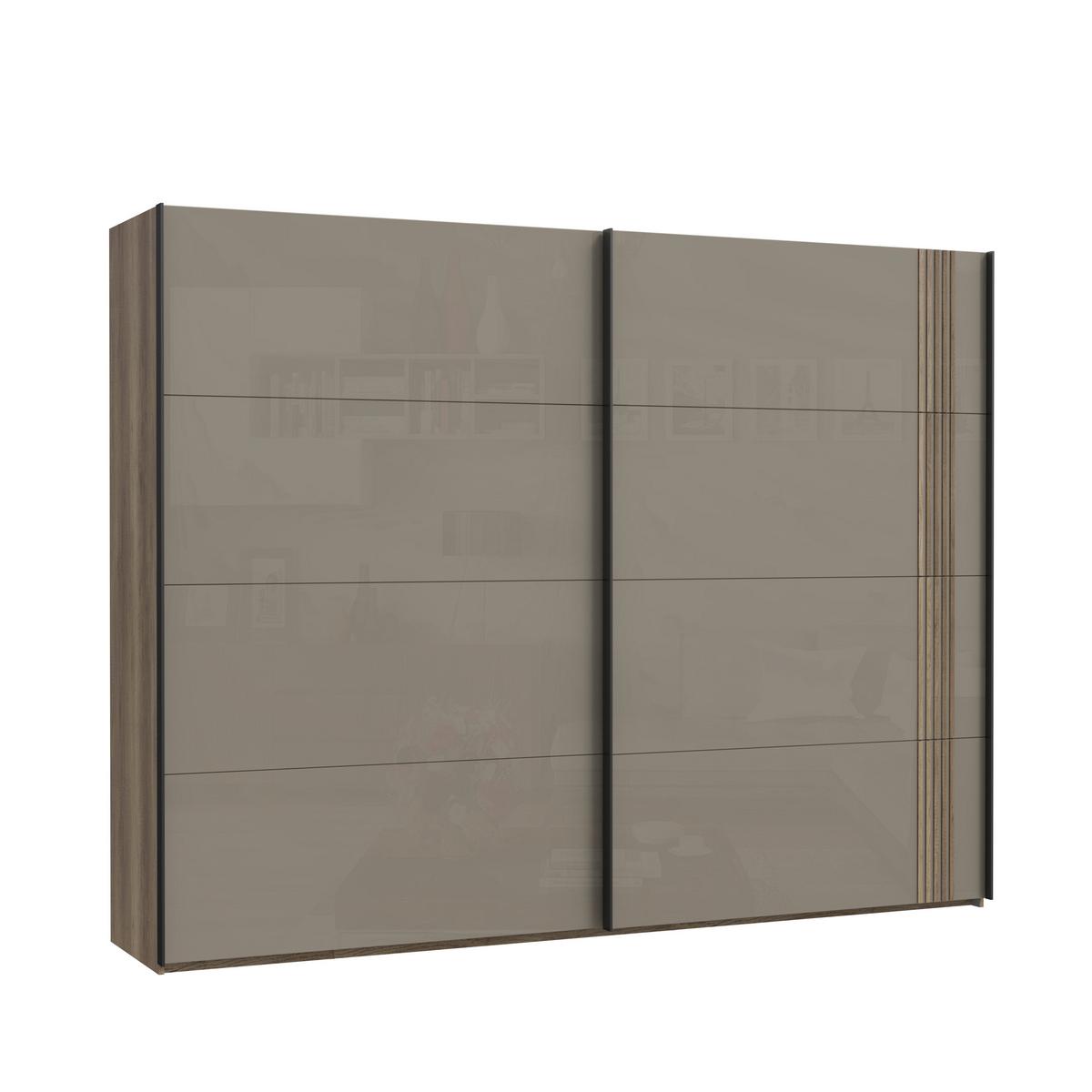 Függesztett Tolóajtós Szekrény Savona - bézs/tölgyfa színű, Lifestyle, faalapú anyag (220/210/61,2cm)