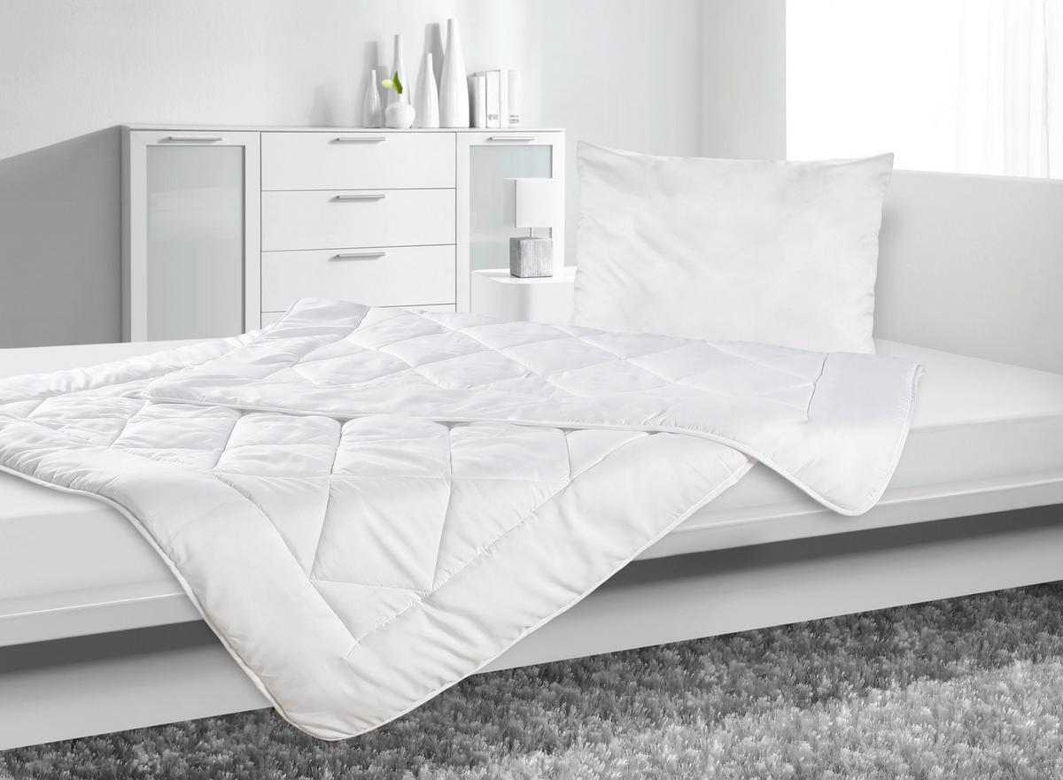 Souprava přikrývky a polštáře Sabine, 70/90 140/200cm - bílá, Konvenční, textil (140/200cm) - Based