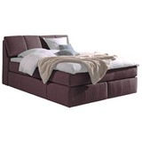 Boxspringbett Rosa 140x200 cm Braun - Schwarz/Braun, MODERN, Textil (140/200cm) - Carryhome