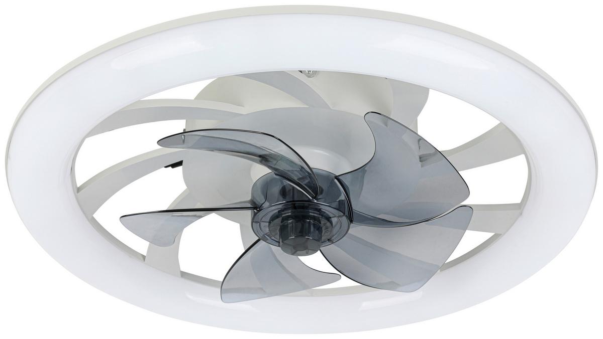 STROPNÍ VENTILÁTOR VIRTI - šedá/bílá, Moderní, plast (50/12cm) - Mömax