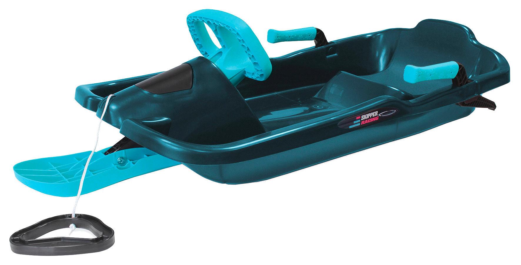 Bob mit Lenkrad Skipper inkl. Zugseil und Bremssystem Blau