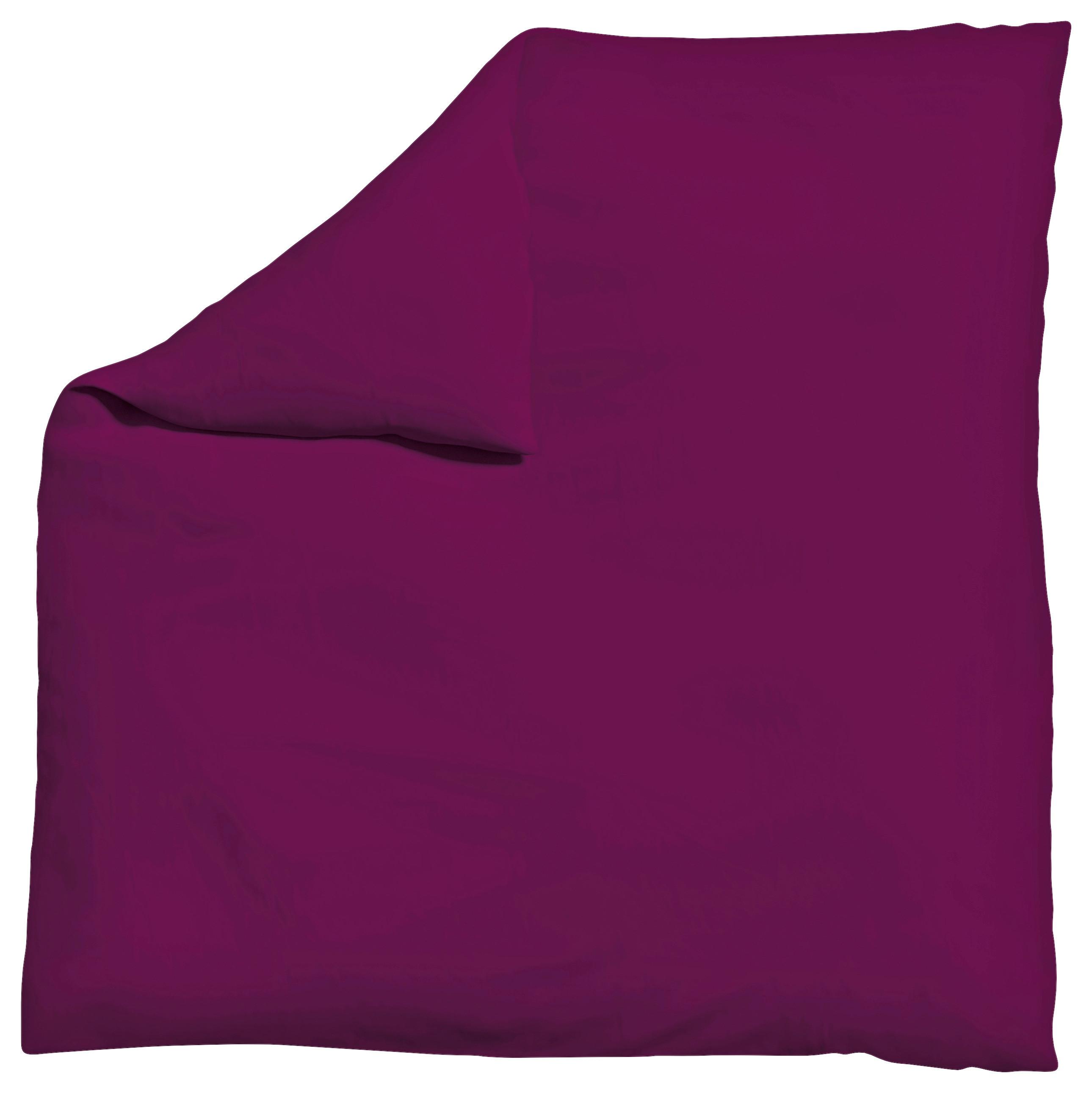 Bettdeckenbezug Woven Satin - Violett, Basics, Textil (200/200cm) - Schlafgut
