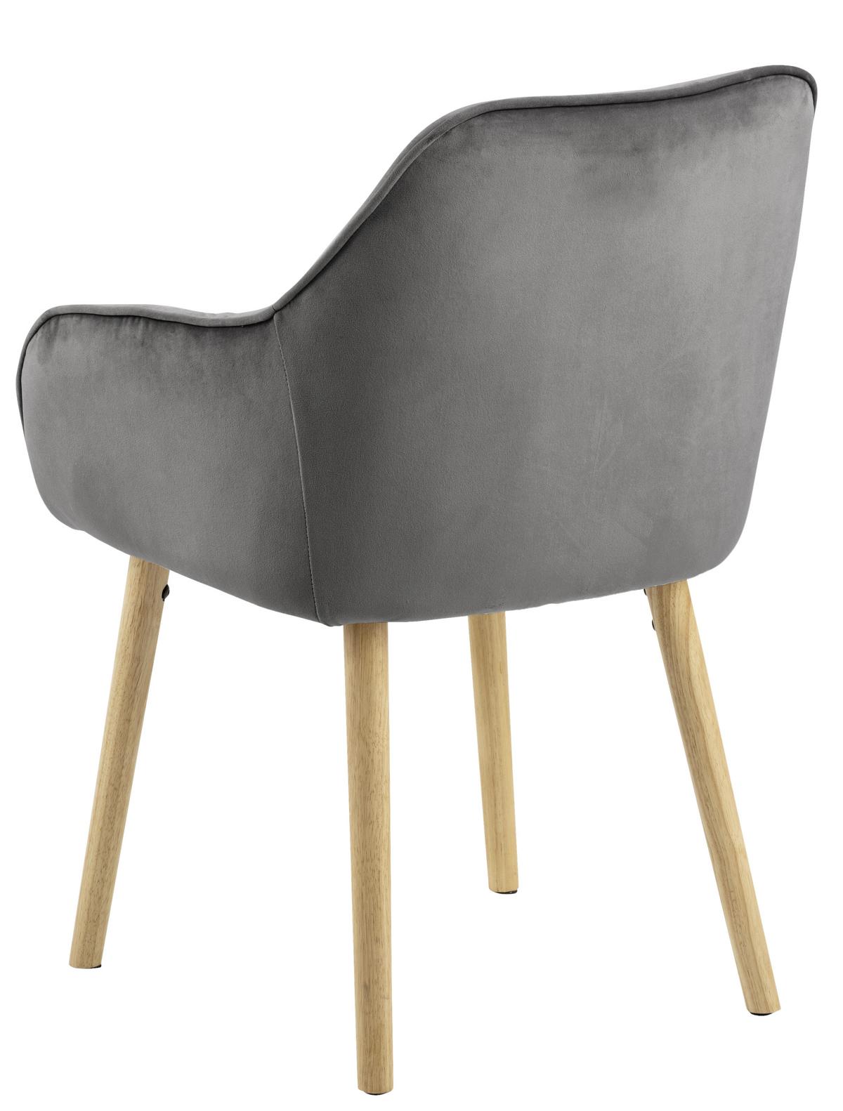 Čalúnené kreslo s podrúčkami BROOKE - farba duba/tmavosivá, Konventionell, kompozitné drevo/textil (58/83/57cm) - Livetastic