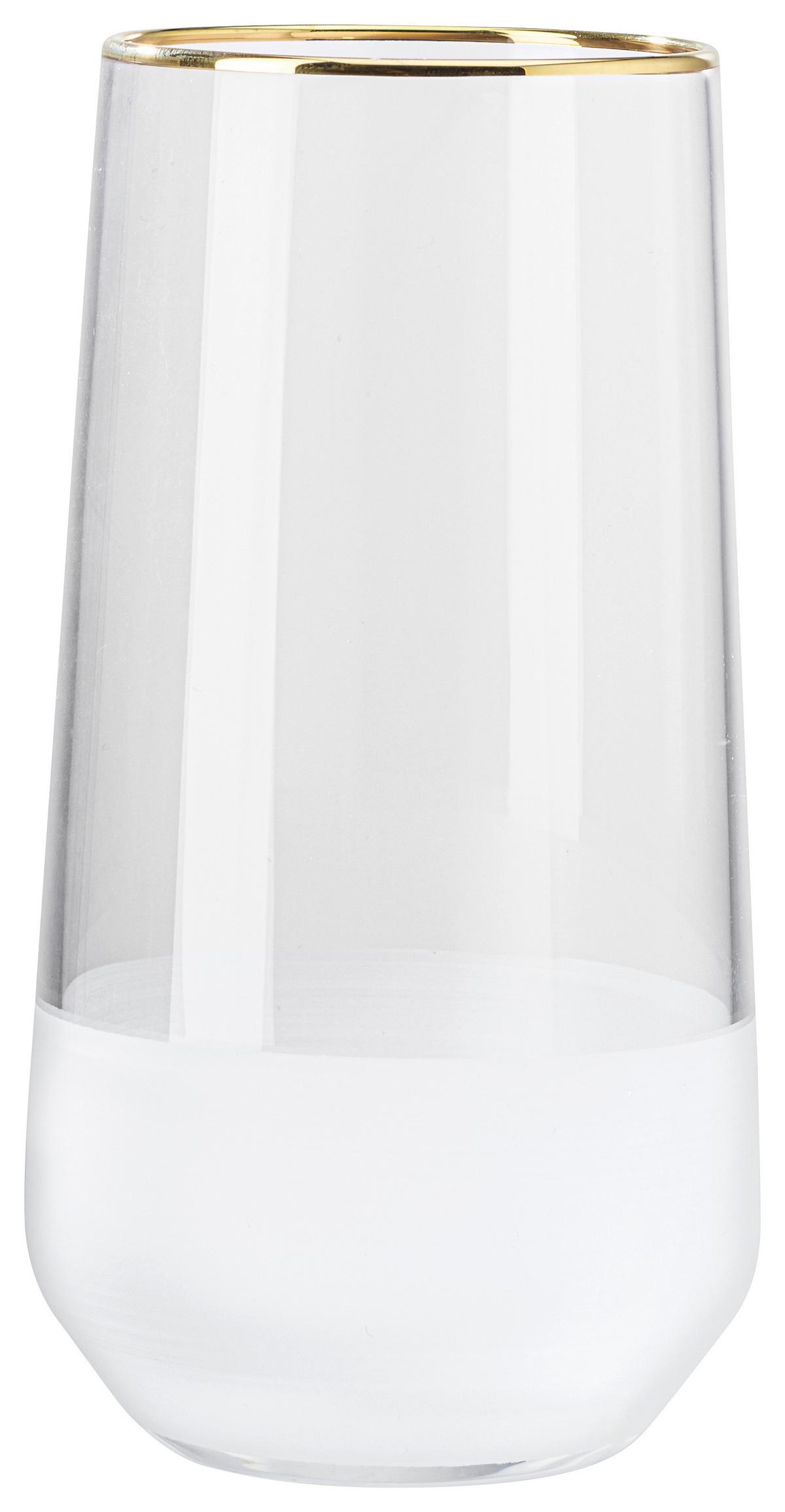 Sklenička na longdrink Goldline, 470ml - bílá, Moderní, sklo (6,5/15cm) - Premium Living