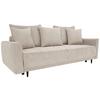 Schlafsofa Larisa Beige B: 232 cm - Beige/Schwarz, MODERN, Textil (232/96/112cm) - MID.YOU