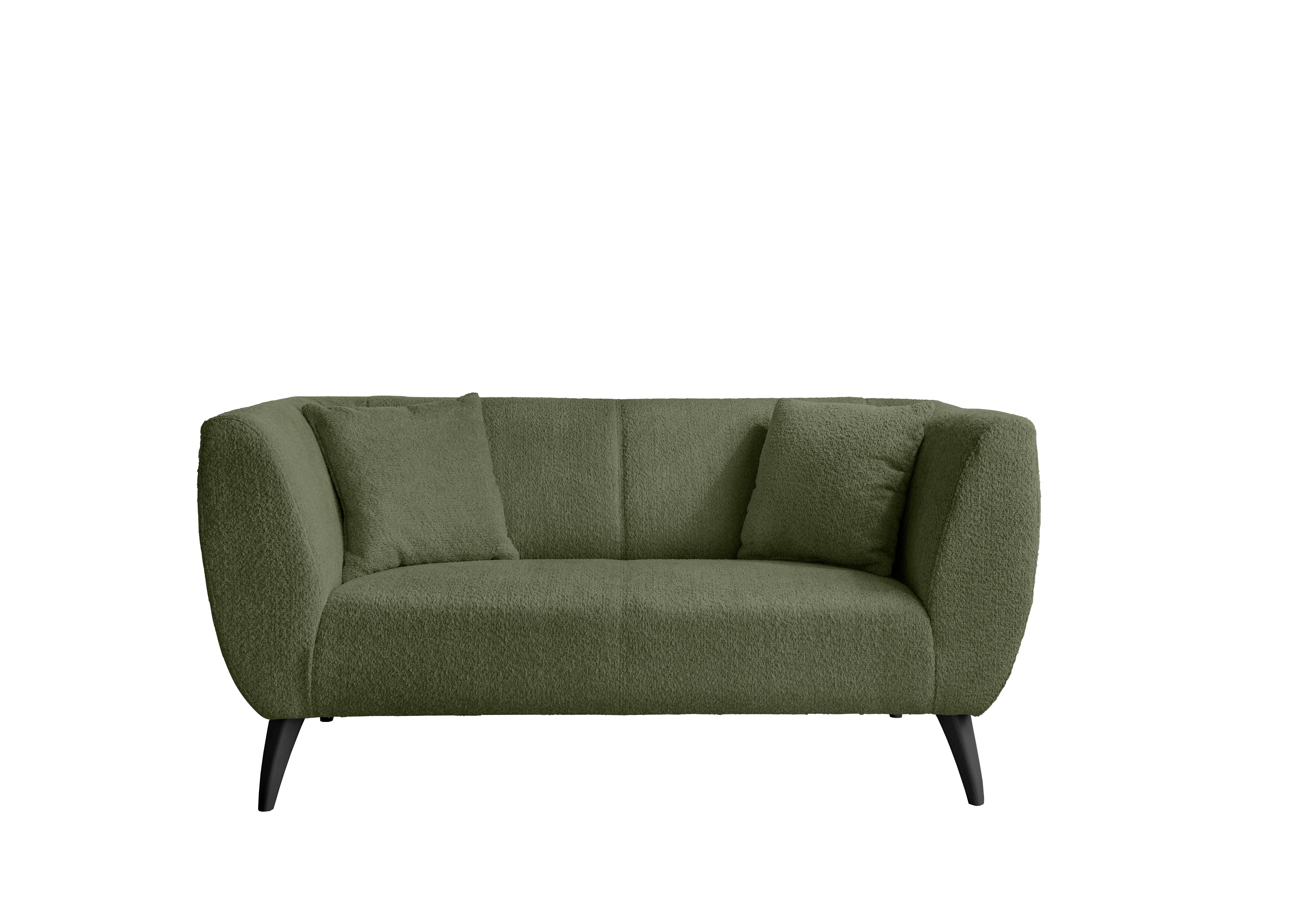 2-Sitzer-Sofa Colori Grün Rücken Echt - Schwarz/Grün, MODERN, Textil (172/83/88cm) - MID.YOU