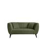 2-Sitzer-Sofa Colori Grün Rücken Echt - Schwarz/Grün, MODERN, Textil (172/83/88cm) - MID.YOU