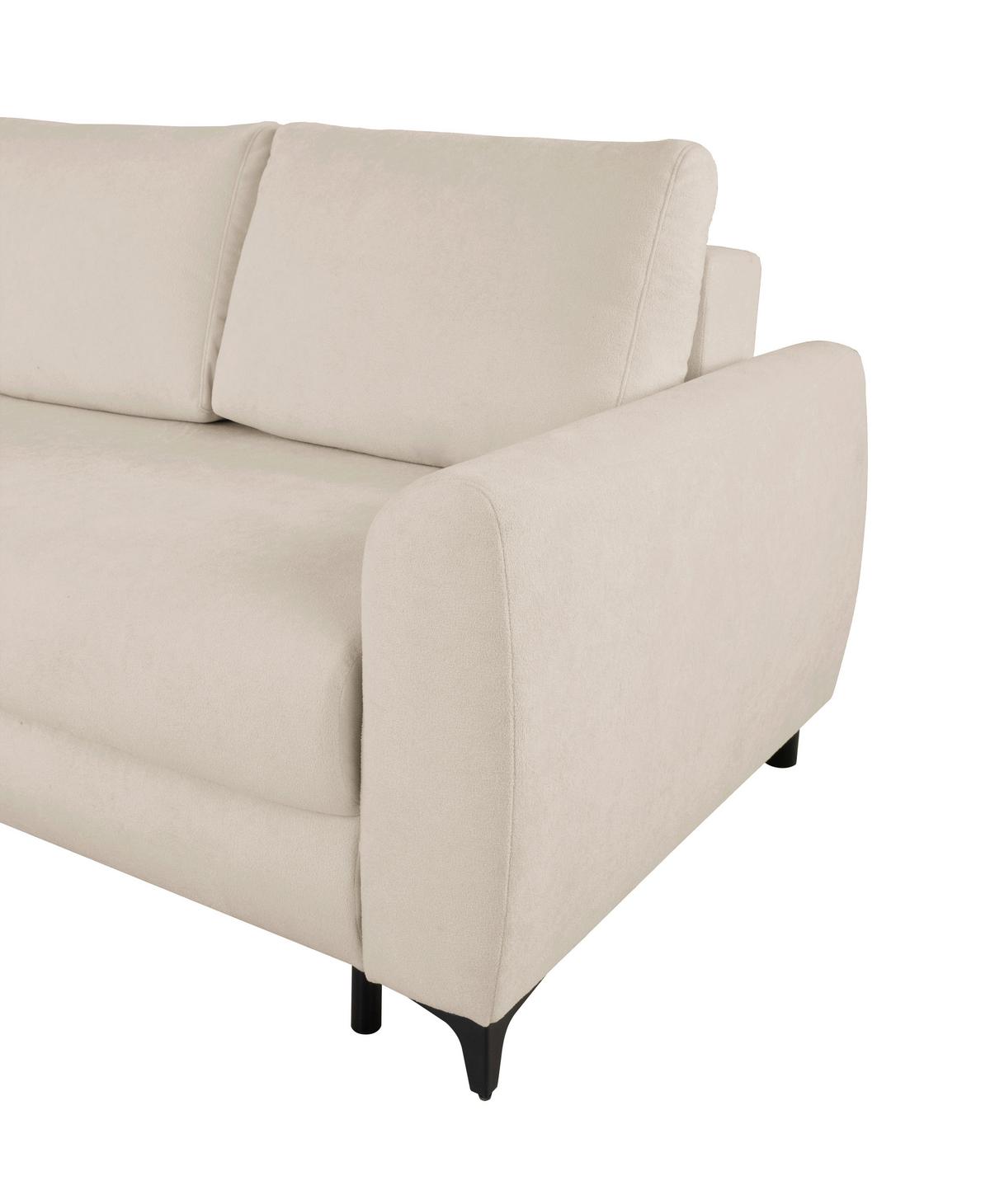 Ecksofa Moli, Taupe S: 236x148 cm - Taupe/Schwarz, Design, Textil (236/148cm) - MID.YOU