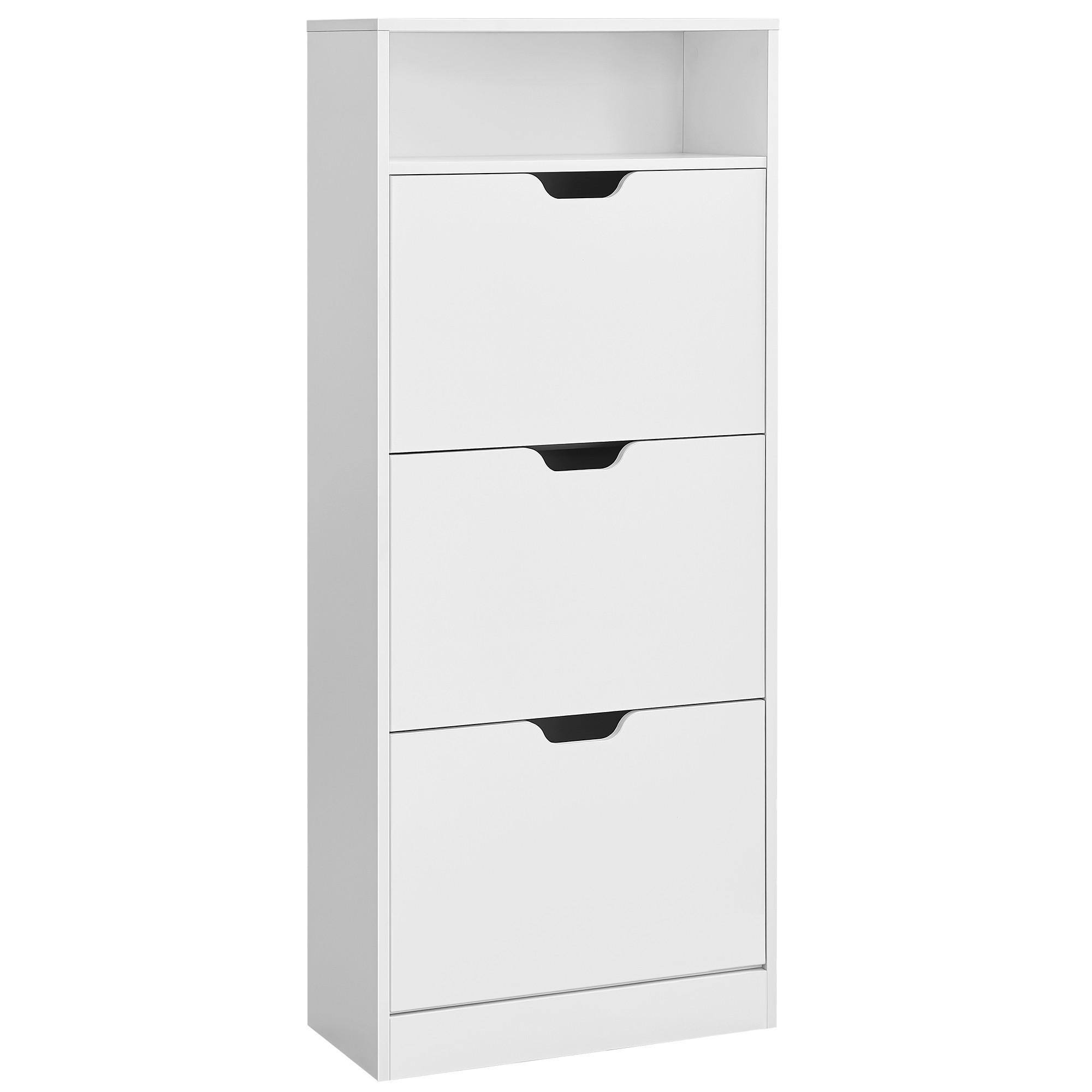 Schuhkipper Shoe Cabinet - Weiß, MODERN, Holzwerkstoff (60/139/24cm) - MID.YOU