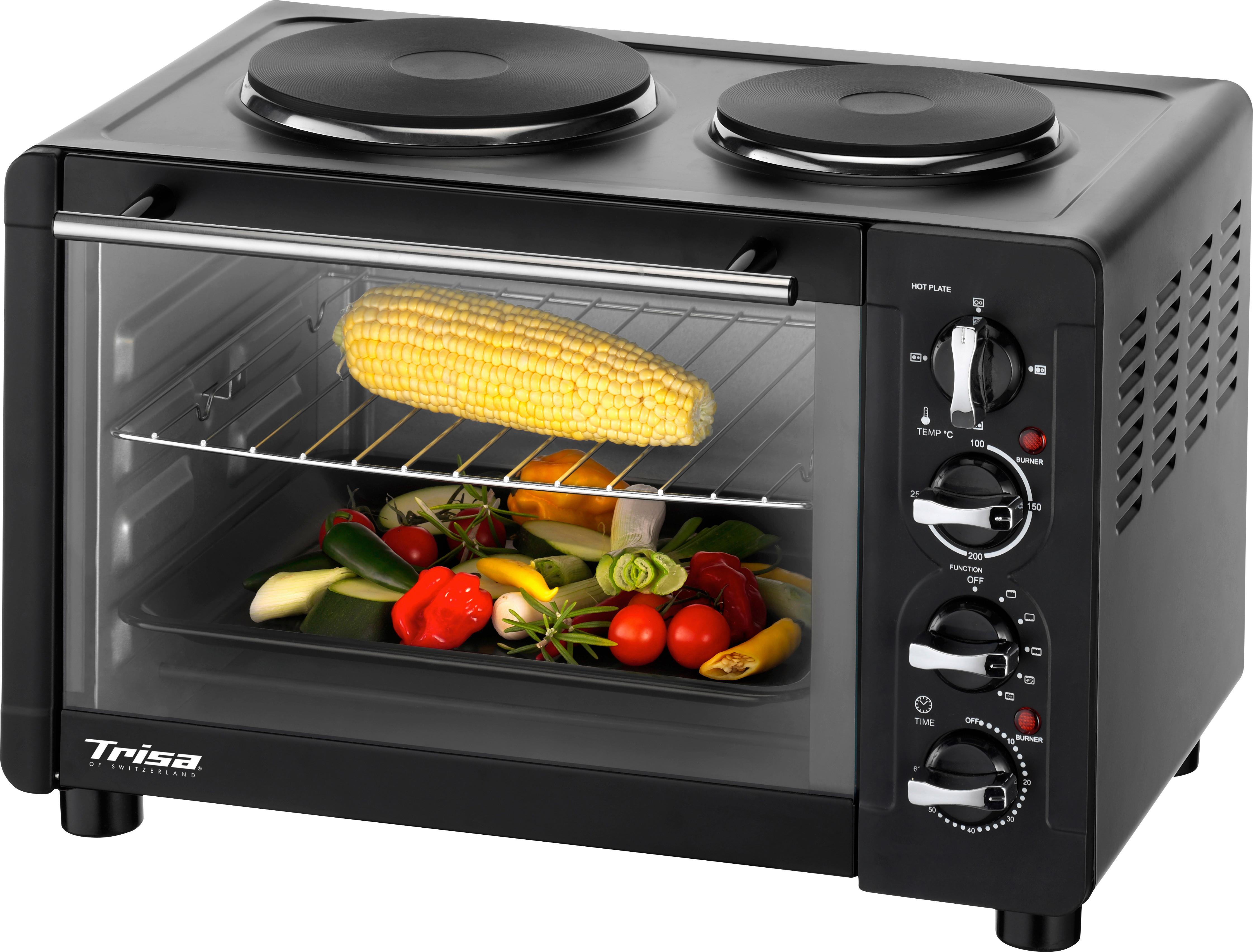Mini-backofen Trisa Schwarz 1500 W - Schwarz, KONVENTIONELL, Metall (51/32/34cm) - Trisa Electronics