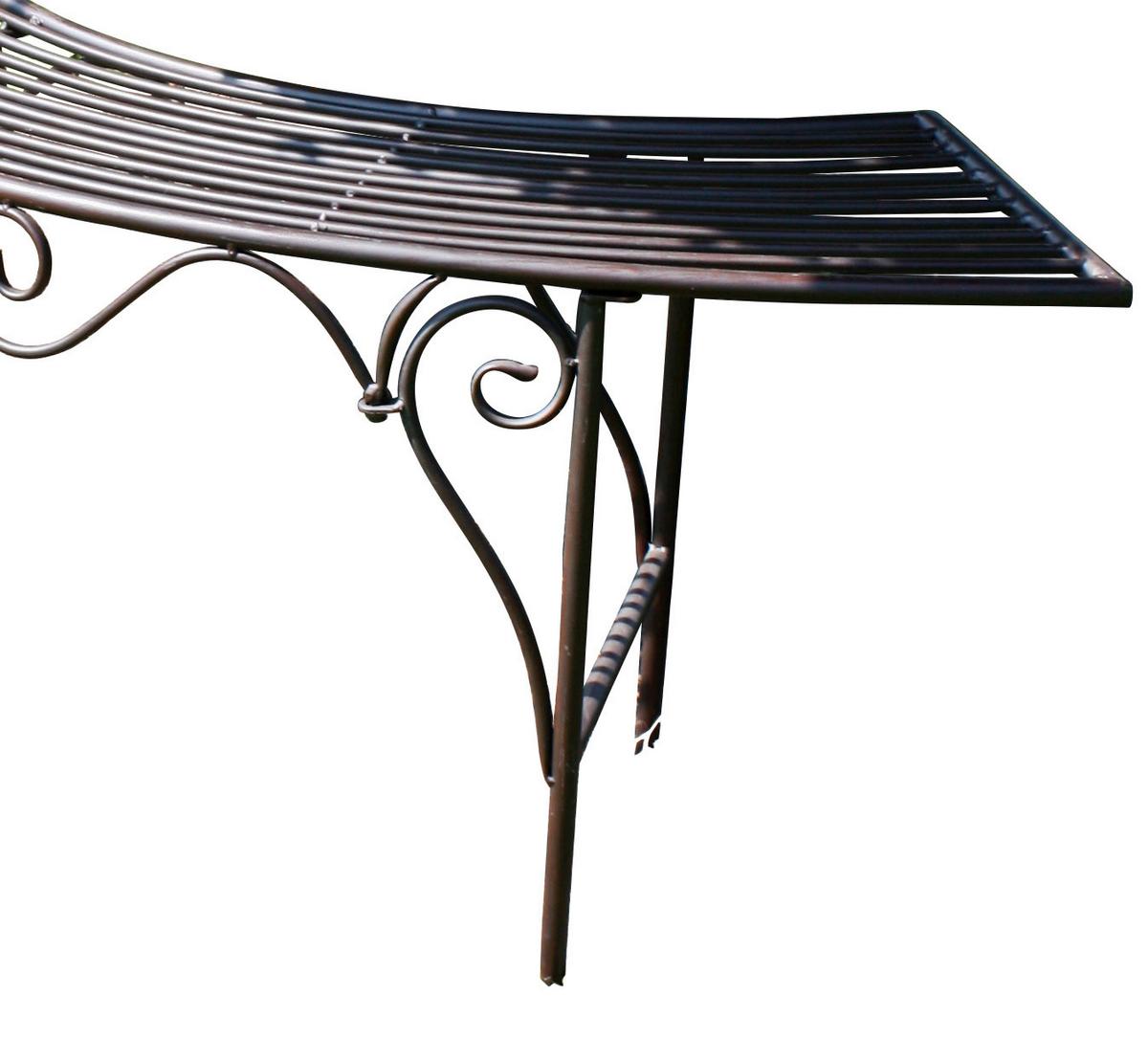 Bogenbank Gusseisen 2-sitzer Fuego, Rostfarben - Rostfarben, MODERN, Metall (125/47/46,5cm)