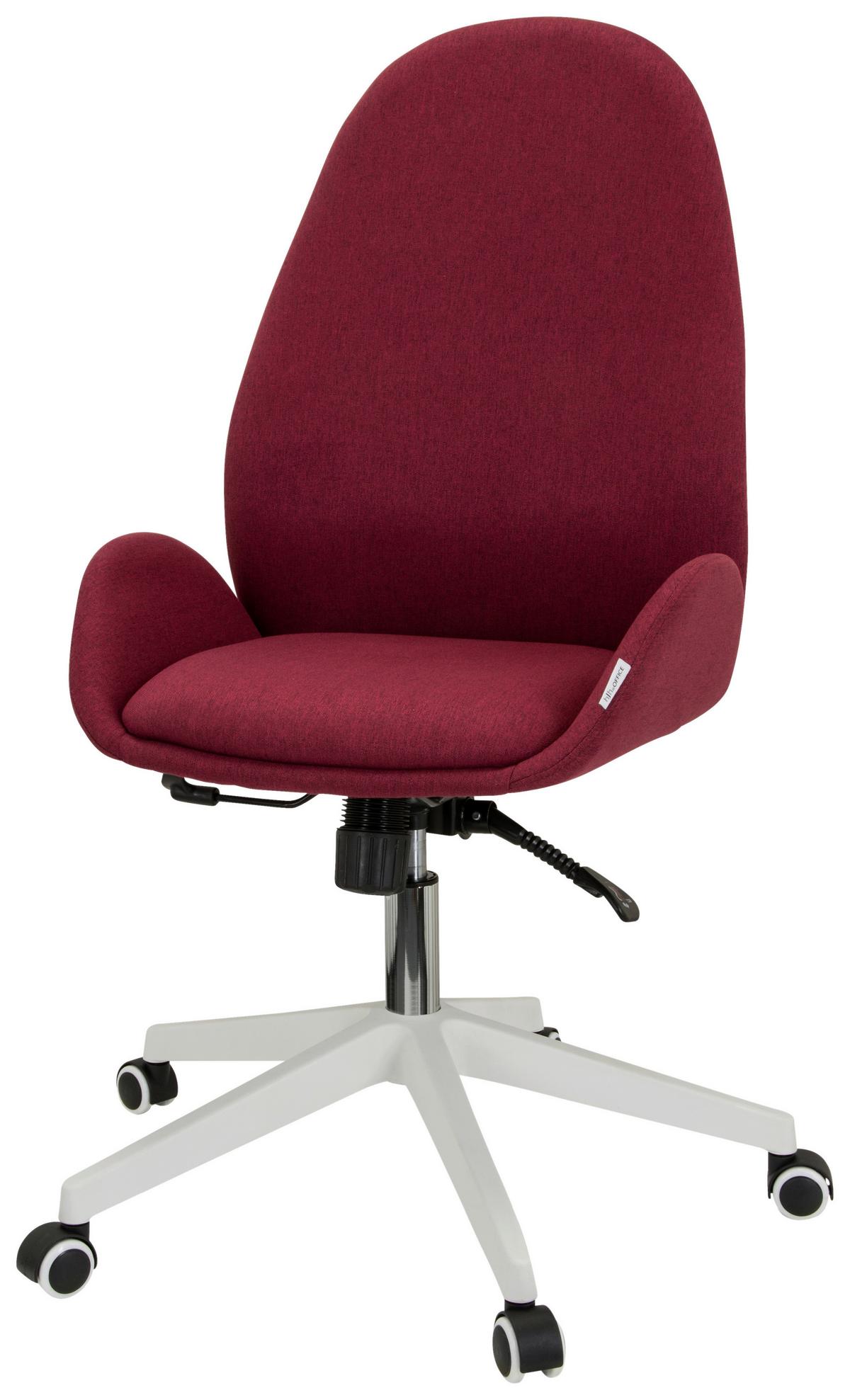 Drehstuhl Avea I Mit Wippfunktion Bordeaux - Bordeaux/Weiß, Basics, Kunststoff/Textil (56/104/58cm) - MID.YOU