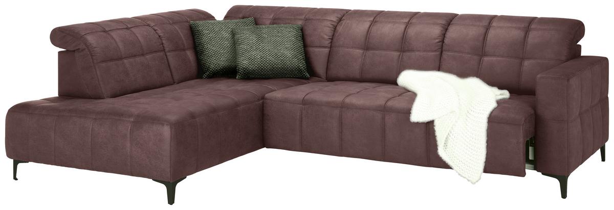Rohová sedačka PANAMA, levá, hnědá - černá/hnědá, Konvenční, kov/textil (216/304cm) - Premium Living