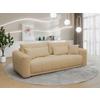 Schlafsofa Supra, Beige B: 245 Cm - Beige/Schwarz, Design, Holz/Textil (245/90/117cm) - MID.YOU