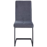 Schwingstuhl Tilos Samt Dunkelgrau, B: 41 cm - Dunkelgrau/Schwarz, KONVENTIONELL, Textil/Metall (41/98/55cm) - MID.YOU