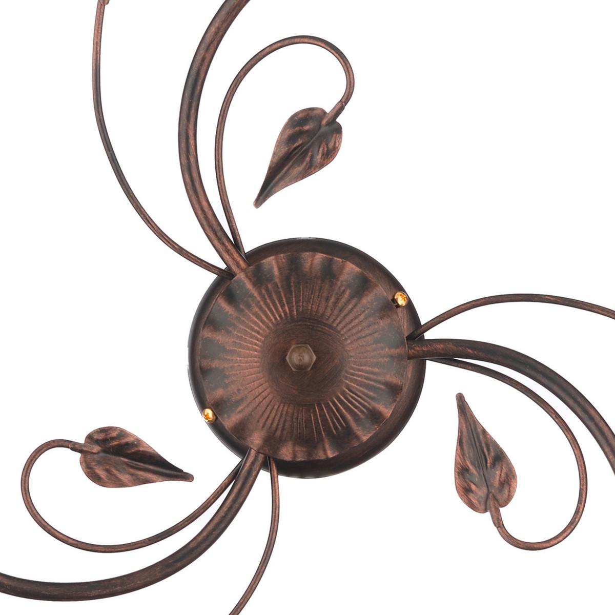Deckenleuchte Rosso Bronzefarben D: 50 cm - Bronzefarben, KONVENTIONELL, Glas/Metall (50/20cm)