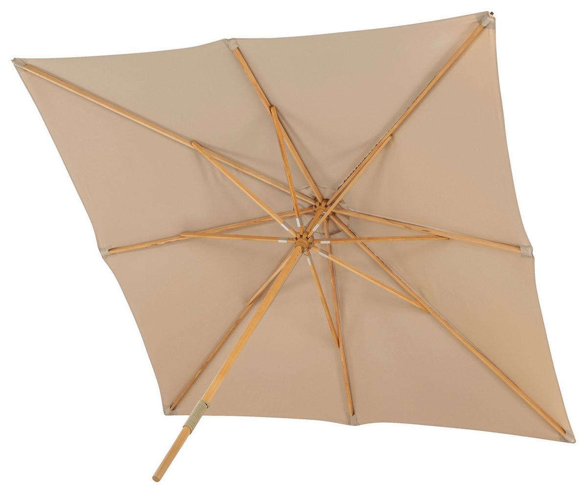 Sonnenschirm Naxos - Hellbraun, KONVENTIONELL (300/262/300cm) - Gardenson