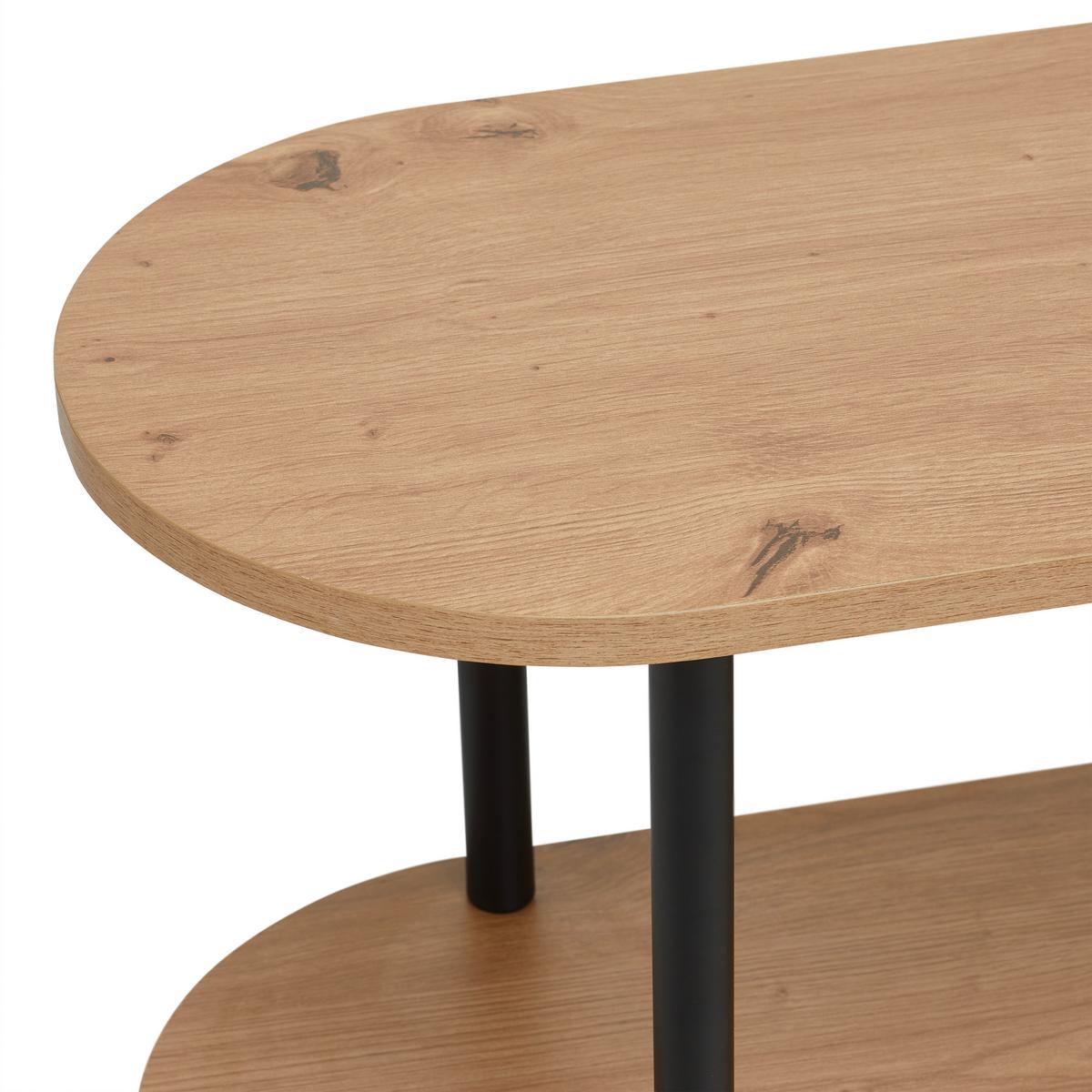 REGÁL NIMO -EXKLUSIV- - černá/dub artisan, Moderní, kov/kompozitní dřevo (110/129/32cm) - Mömax