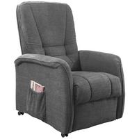 Fernsehsessel Harry Dunkelgrau B: 77 Cm - Dunkelgrün/Dunkelgrau, Design, Textil (77/107/88cm) - Livetastic