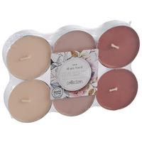 Čajová svíčka Momo, 6ks/bal. - šedá/růžová, kov (5,9/2,4cm) - Modern Living