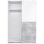 Schwebetürenschrank 125cm Victoria, Weiß/ Grau Dekor - Weiß/Grau, MODERN, Holzwerkstoff (125/196/62cm) Schwebetürenschrank 125cm Victoria, Weiß/ Grau Dekor - Weiß/Grau, MODERN, Holzwerkstoff (125/196/62cm)