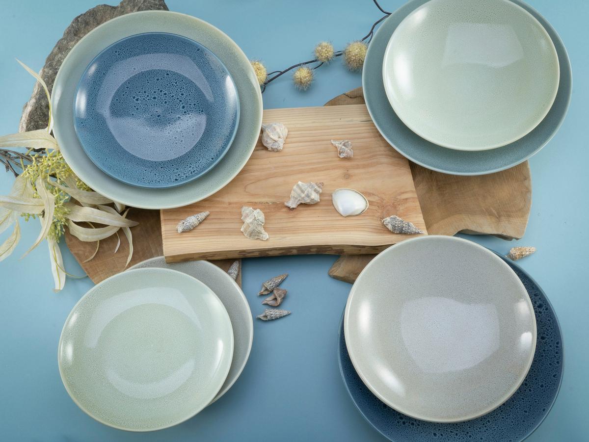 Tafelservice Keramik 4 Personen Geschirr Set - Multicolor, MODERN, Keramik (31,5/31,5/38cm) - Creatable