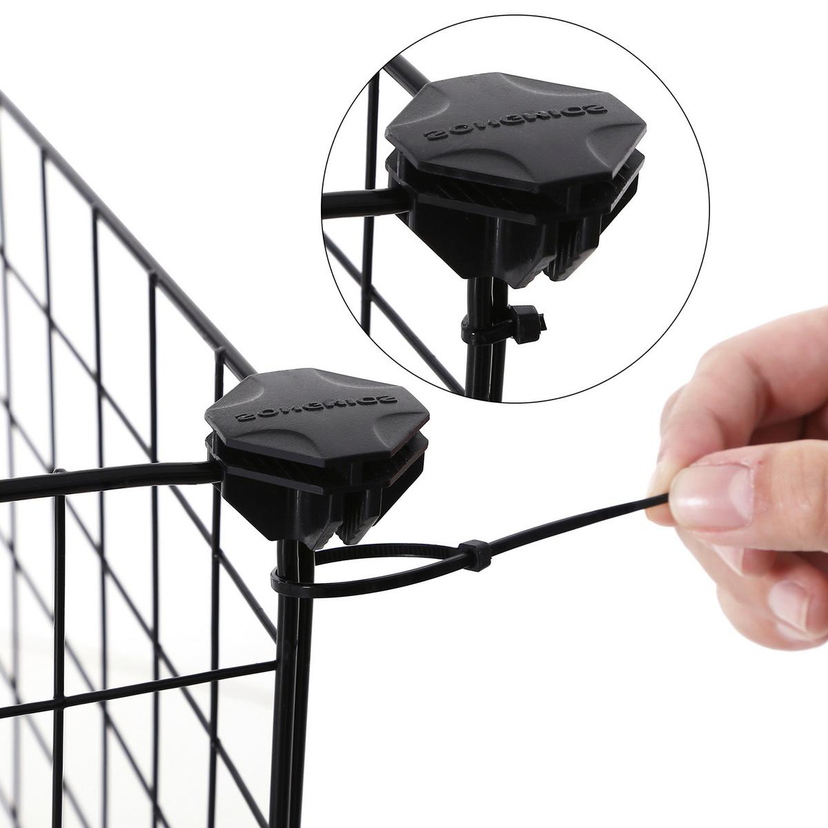 Heimtiergehege Schwarz B: 143 Cm - Schwarz, Basics, Kunststoff/Metall (143/46/73cm)